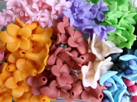 Handmade Polymer Clay Flower Beads